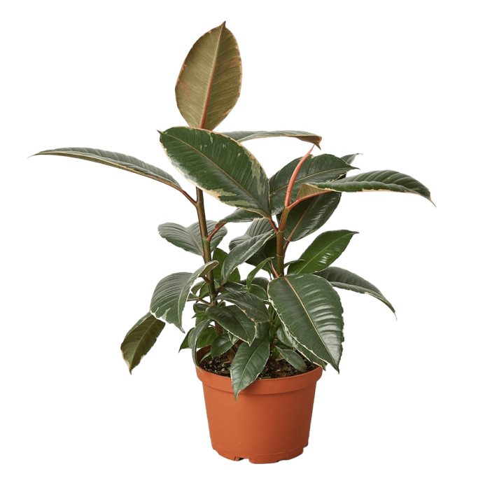 rubber plant ficus tineke elastica - best online plant nursery | houseplantsale.com - houseplants for sale online | best indoor plants | forget me not flower market
